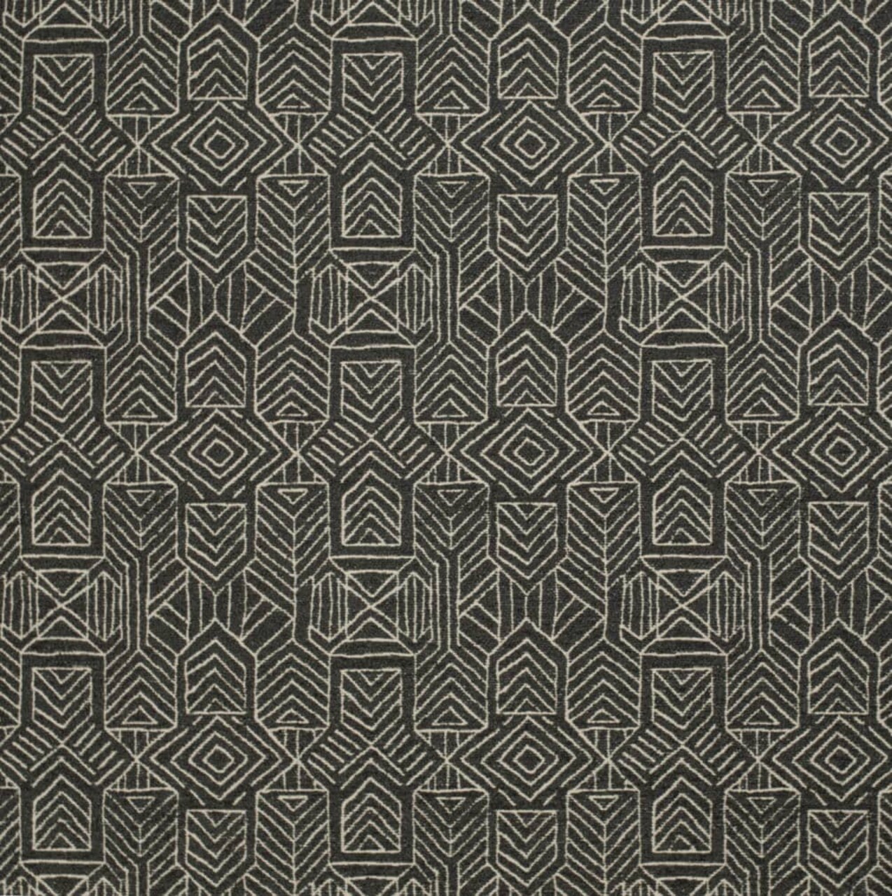 Upholstery Fabric - Black Abstract & Geometric,Global Upholstery Fabric 54 Inches"
